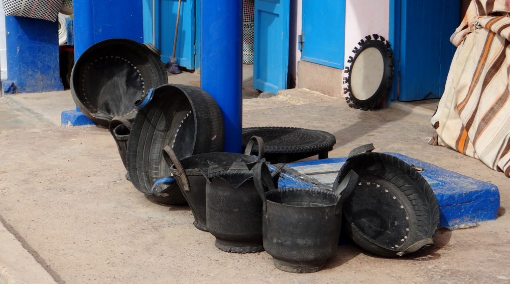 Fancy a bucket made from an old tyre? Mirleft's your place