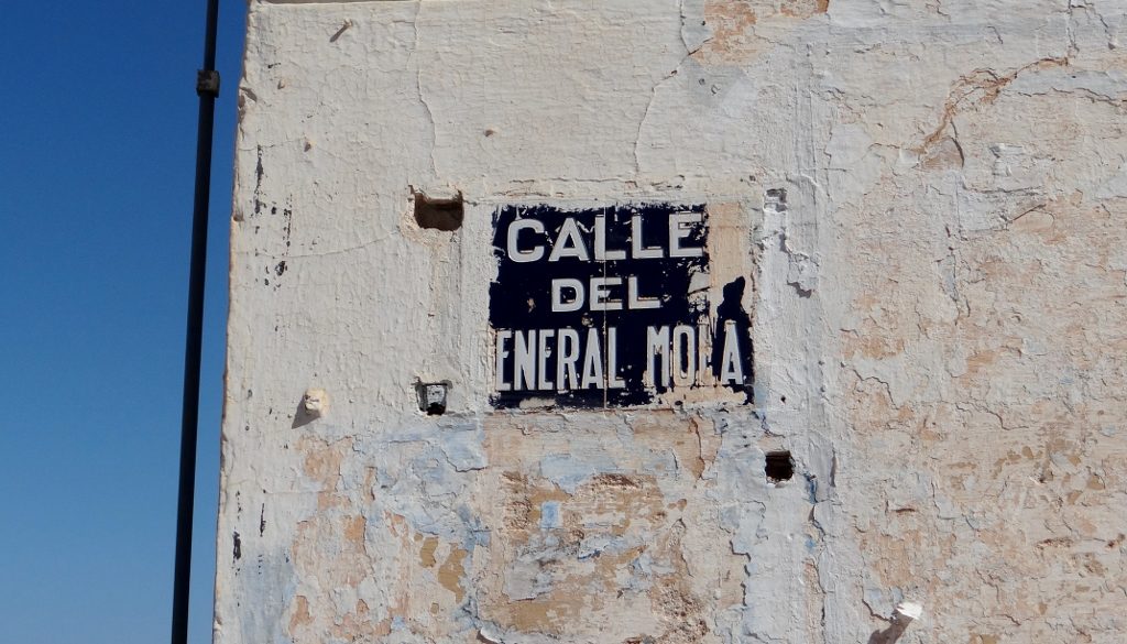 Spanish street names remain. This one's named after one of the leaders responsible for initiating the Spanish Civil War