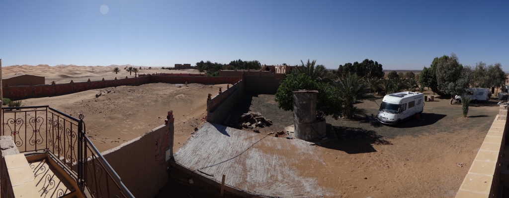 Kasbah Mohayut Camping - very close to the dunes, protected from the wind and cheap (free stay with a meal) - but it's not finished and there are even better places to stay around here