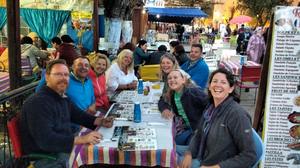 Eight Brits eat Out in Chefchaouen