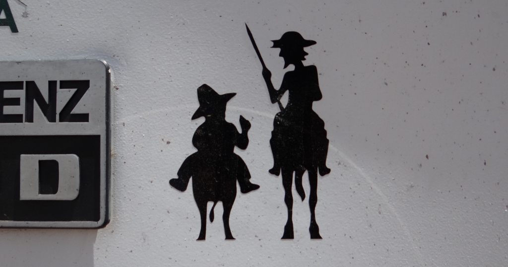 A Spanish Bumper Sticker - presumably Don Quixote