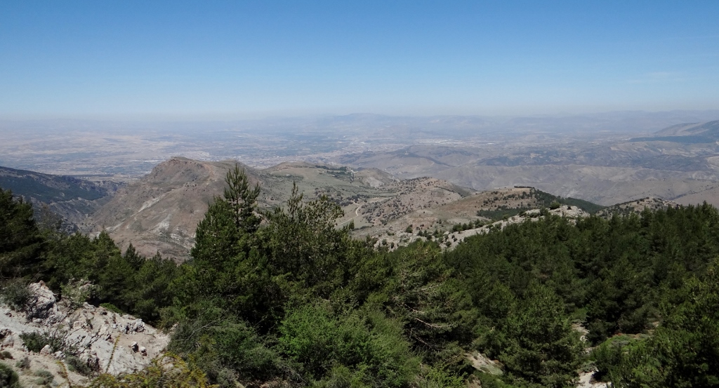 Magnificent views north from the A395 ascending into the Sierra Nevada