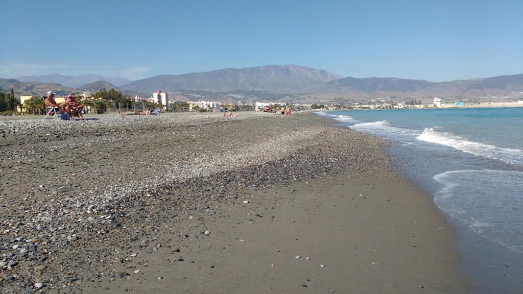 The beach at Motril. The place will probably feel much better when it's got a load of punters on the beach in July and August.