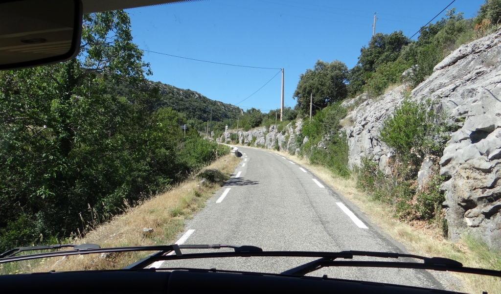 Fairly narrow roads on much of today's D road driving across Provence