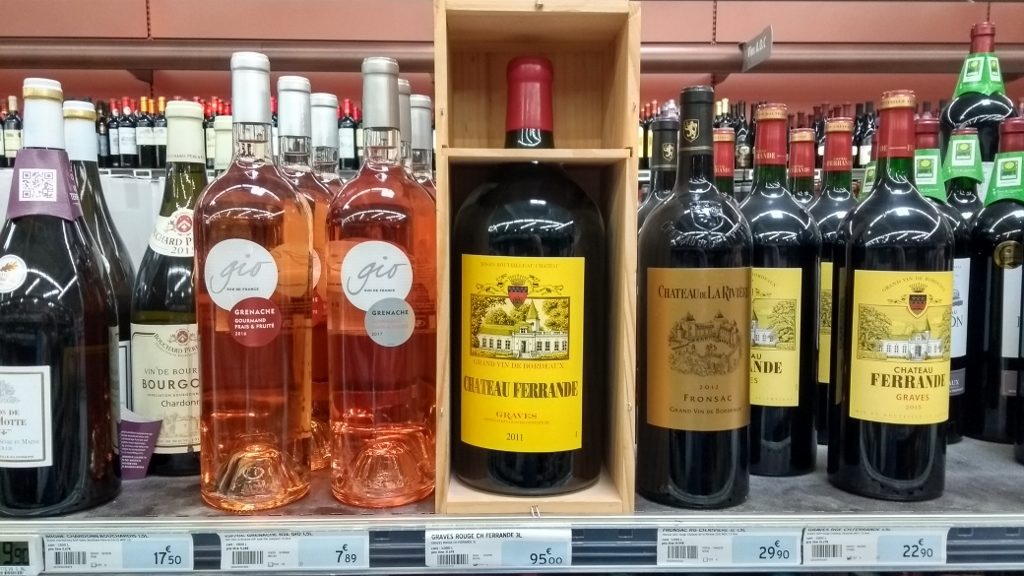 One thing you can't dis about a French supermarket: the wine selection is immense!