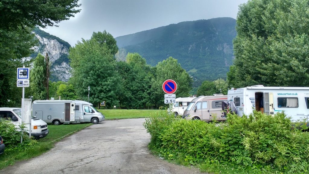 The official motorhome aire at Sassenage (Grenoble)