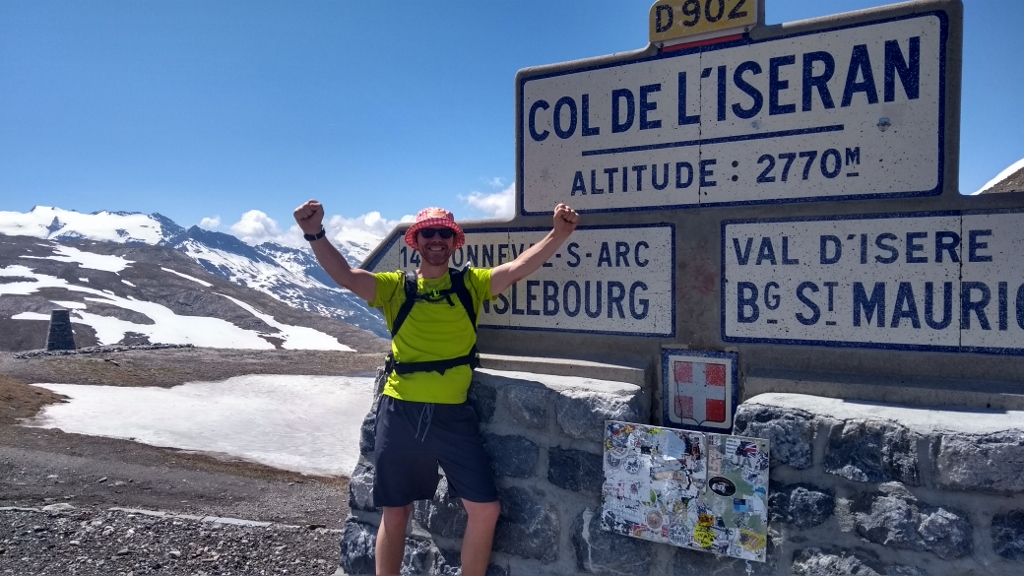 Topping out on the Col de I'Iseran