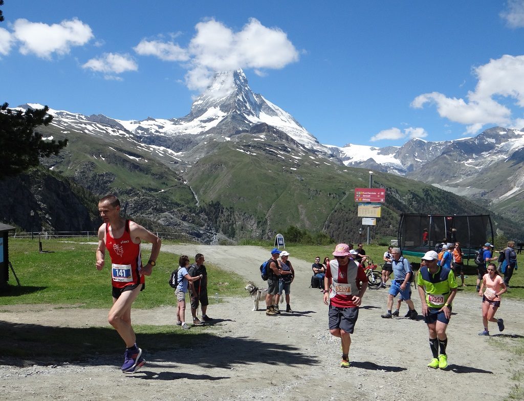 Jay running the Zermatt half marathon in 2018 (he's no 5307)
