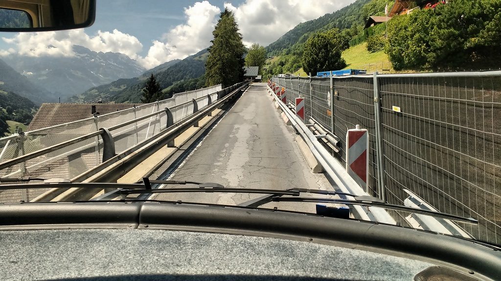 A tight bridge on the Pas de Morgins, otherwise it was an easy pass to cross