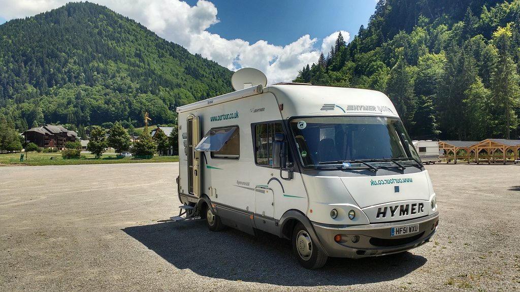 The free aire in Abondance, complete with sat TV reception through a gap in the mountains