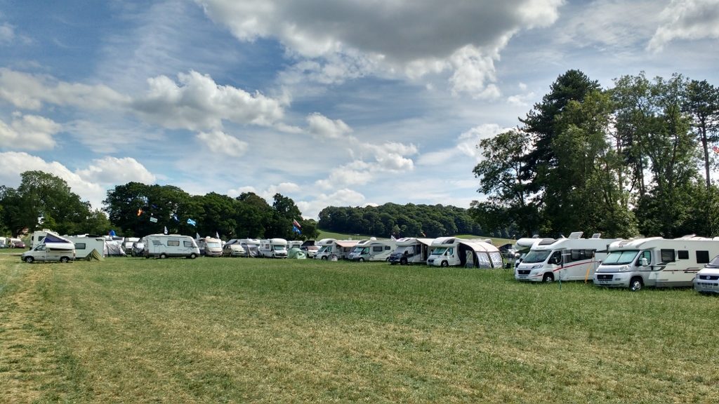 Motorhome parking at CarFest North