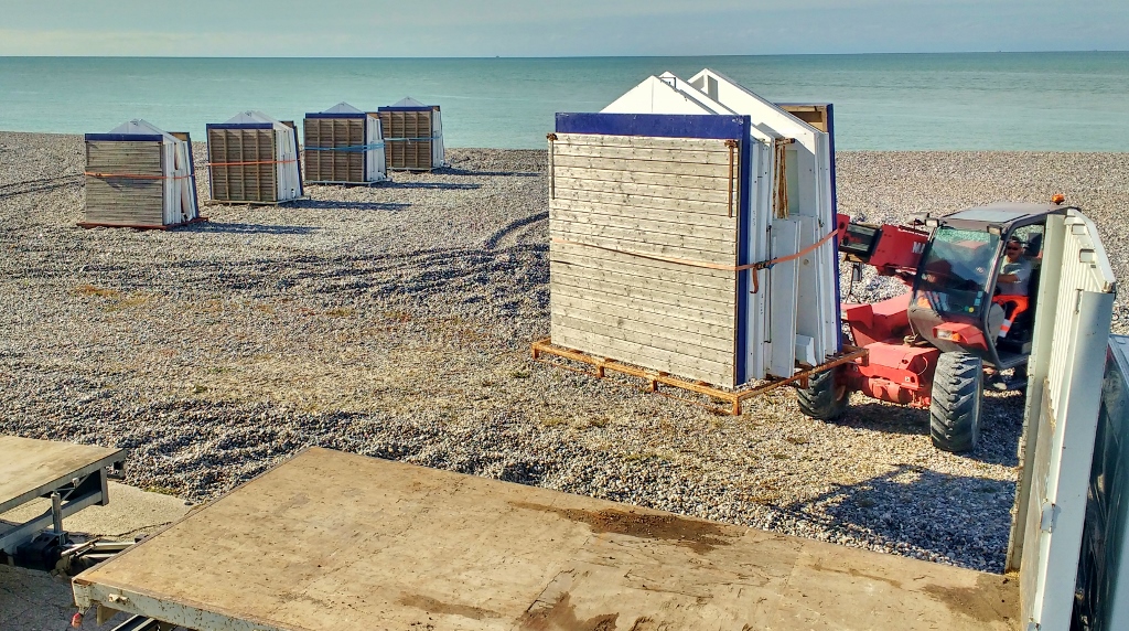 beach huts Le Treport