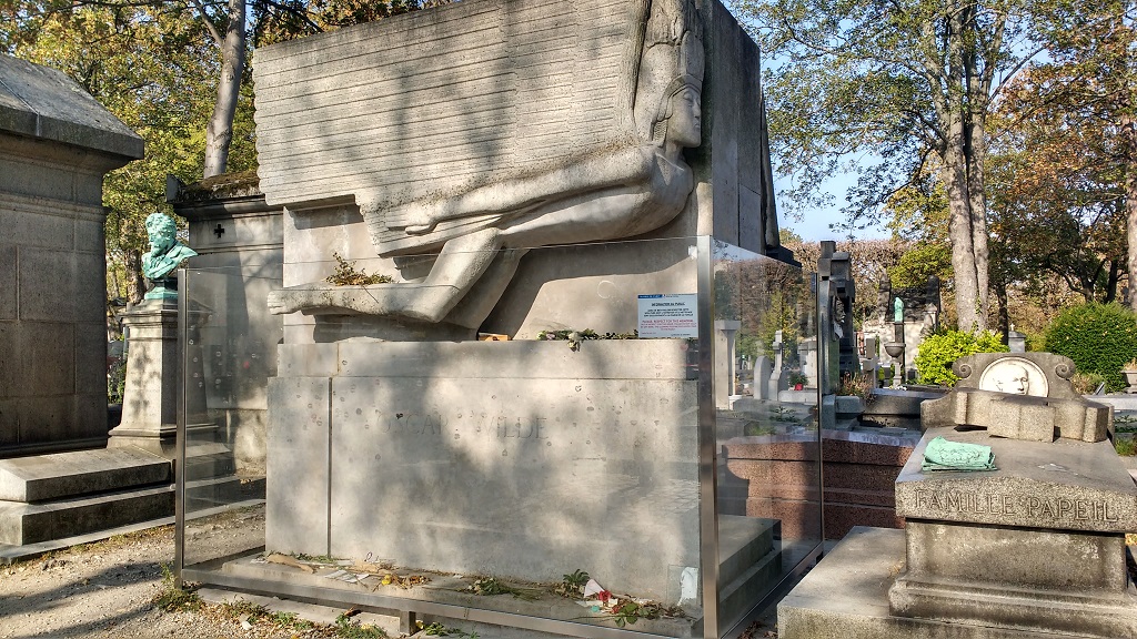 Oscar Wilde's tomb, given to him by a lady admirer
