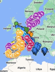 Heels for Dust Motorhome Tour Map Europe Stopovers Itinerary