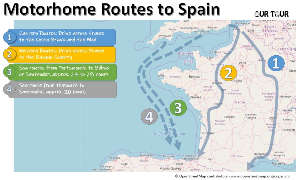 Motorhome Routes to Spain Ferry Driving France