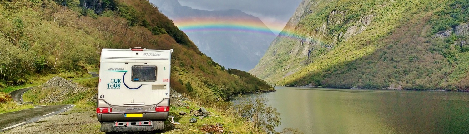 Motorhome Fjord Norway Wild Camping Rainbow