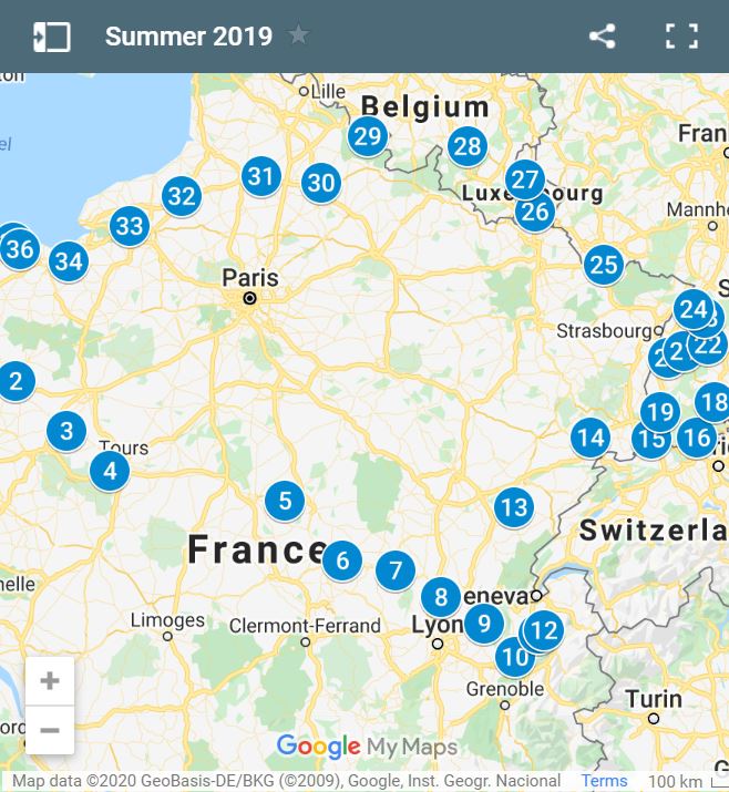 Motorhome Touring Map Europe Google