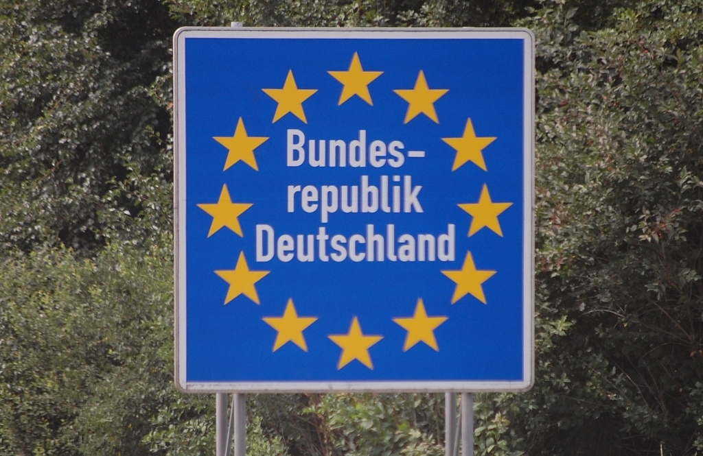 Germany EU Sign Blue Gold Stars