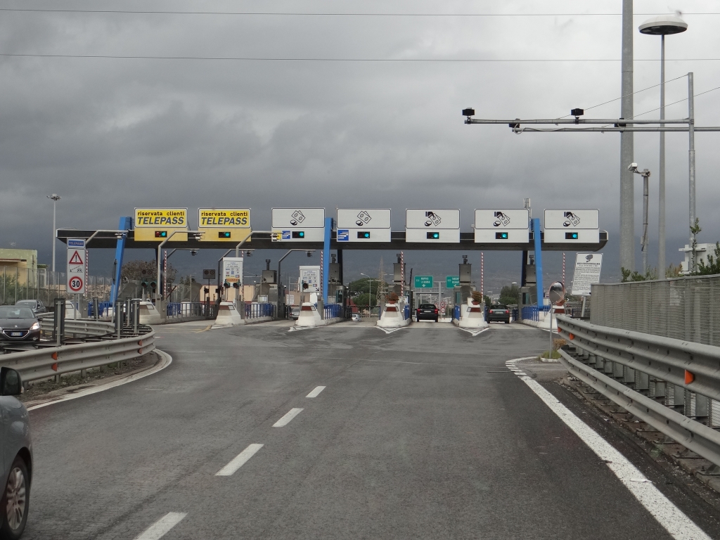 Toll Booths Autostrada Italy Motorway
