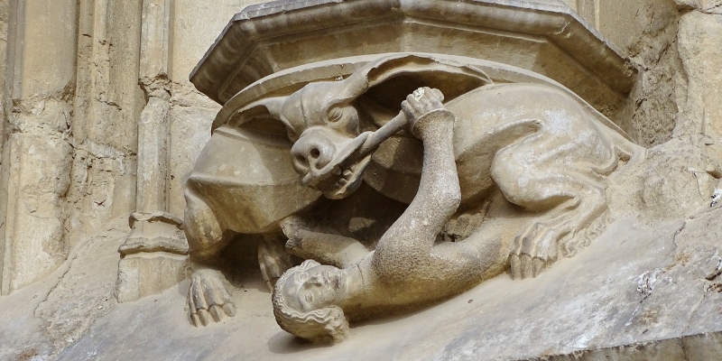 Girona cathedral dragon