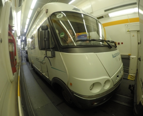 Our motorhome was swiftly under the English Channel on the Eurotunnel