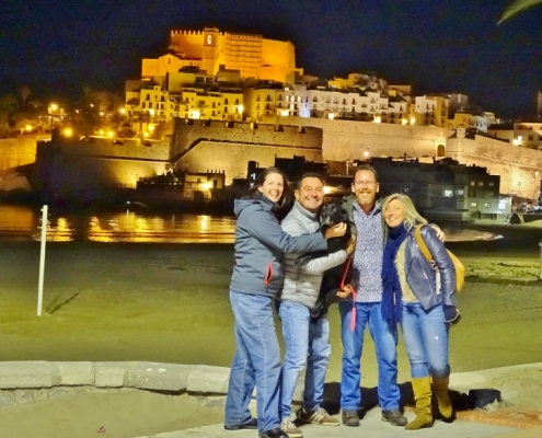 peniscola castle by night