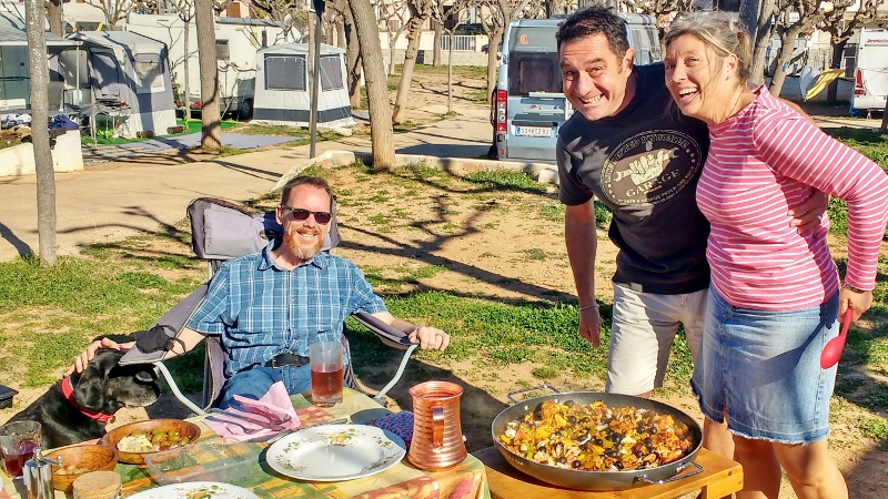 Paella time at Camping Ferrer