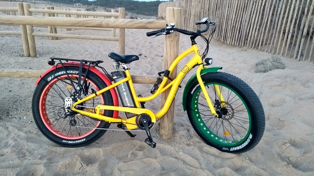 An Electric Fat Bike at the Beach