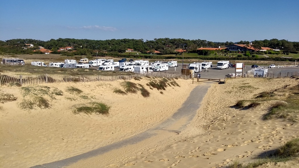 The Motorhome Aire at Capbreton North of Biarritz France