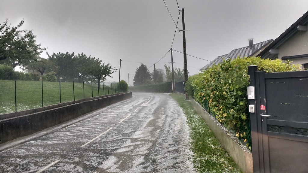 Hail in Chambery 15 June 2019