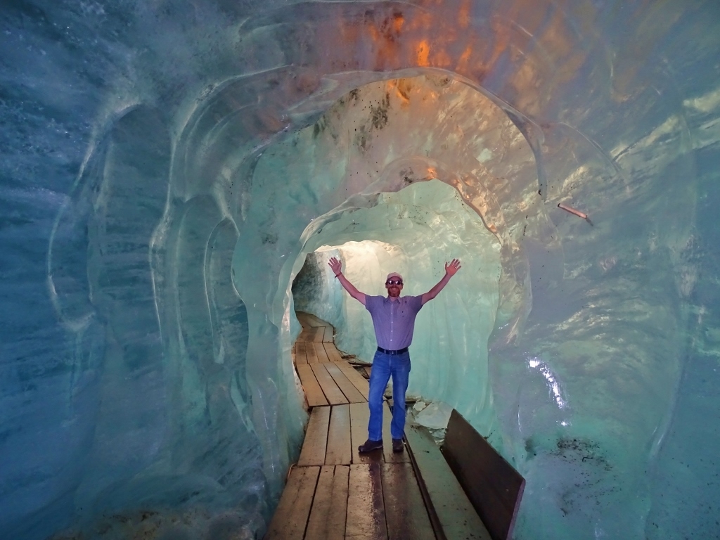 Tunnel inside Rhone Glacier