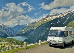 motorhome on Grimselpass