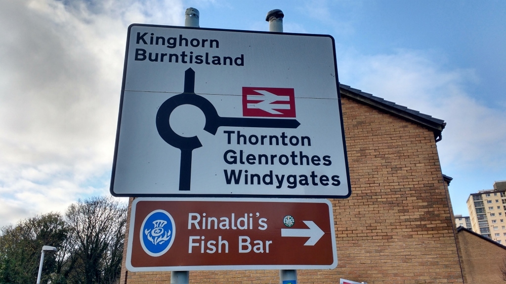 fish bar sign Kirkcaldy