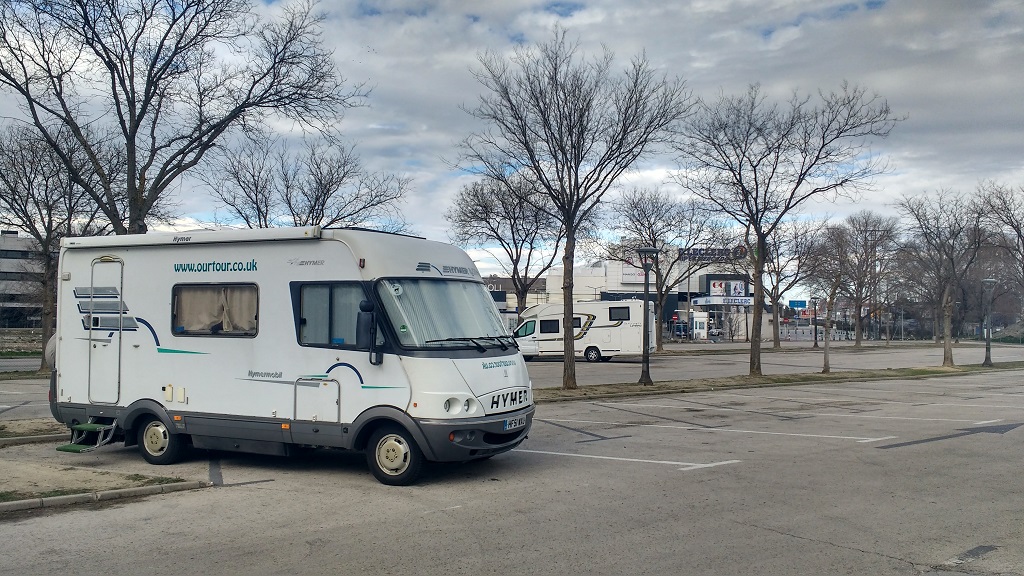 The official Madrid motorhome aire at Pinto