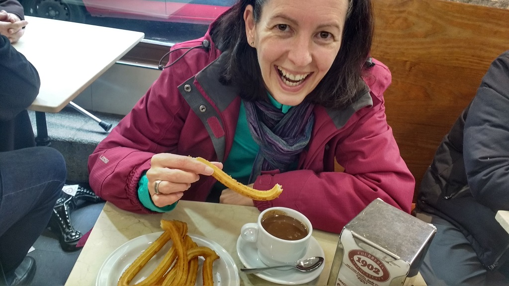 Churros and Taza de Chocalate, the food of champions!