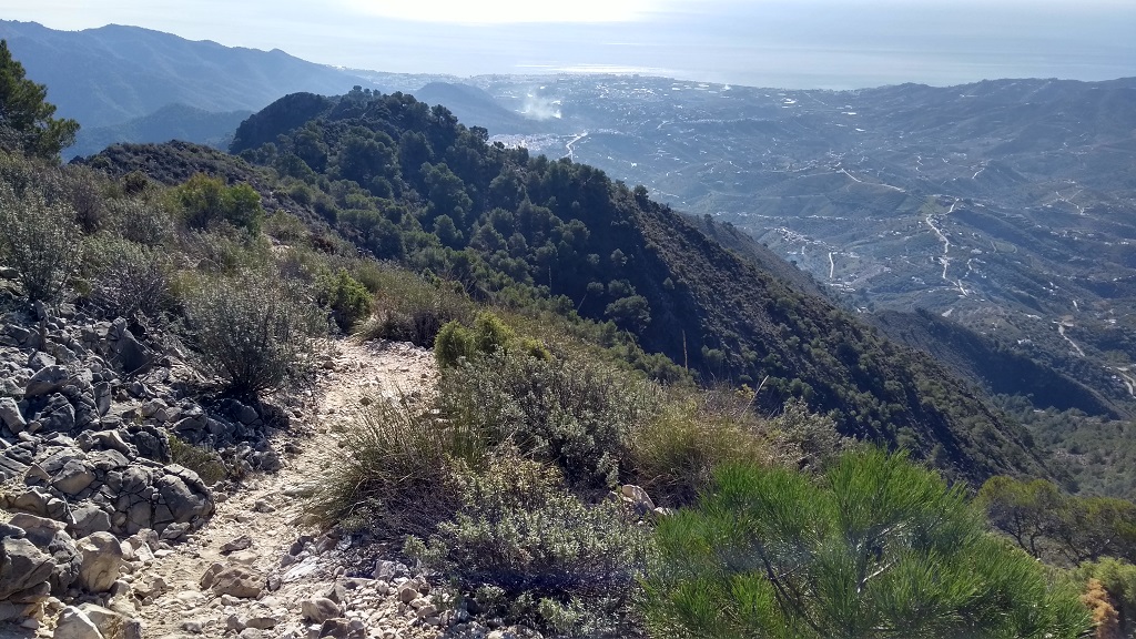 Trails on the ascent to El Fuerte above Nerja