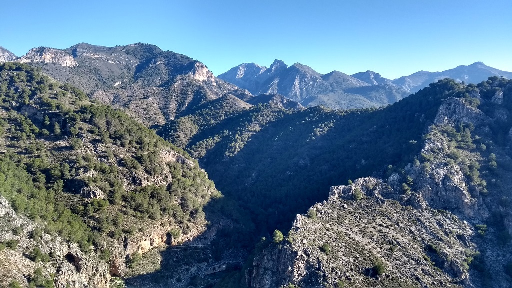View in the Sierras de Tejeda, Almijara y Alhama Natural Park Taken on the Trail to El Fuerte