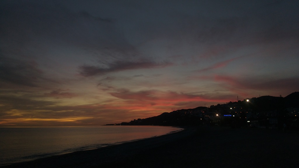 Sunset in Nerja, Andalusia