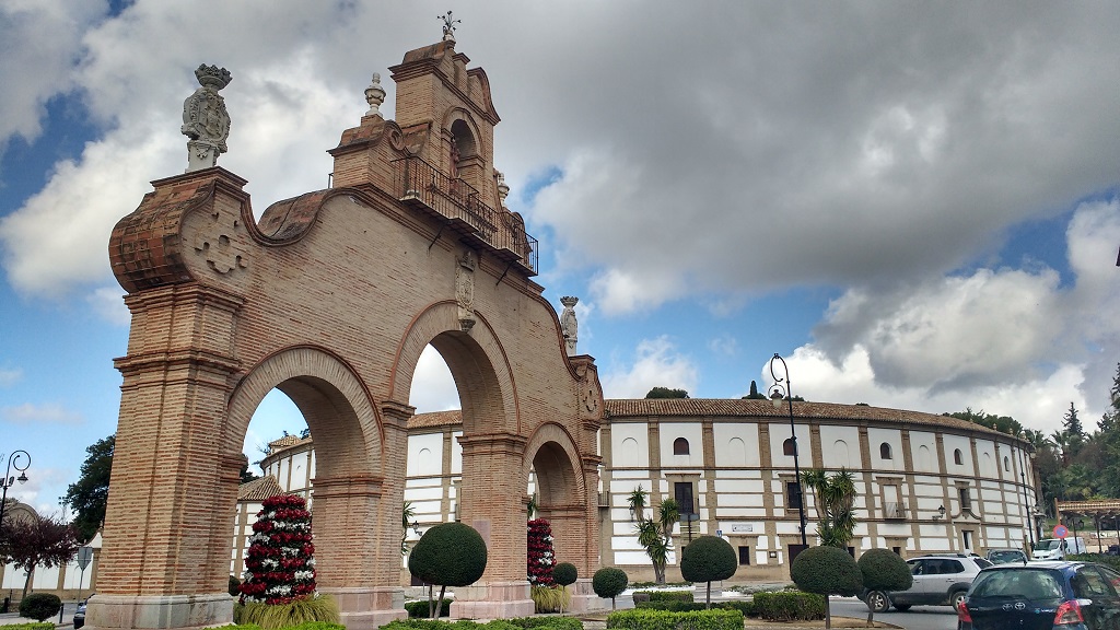 Antequera's Triumph Arch with the Bullring in the background