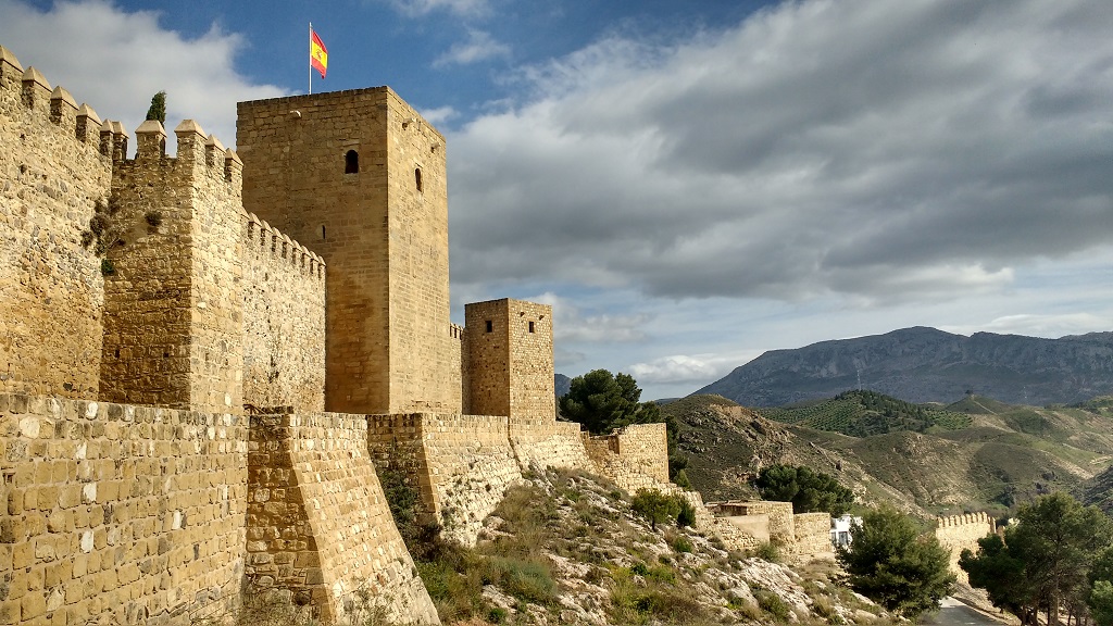 The southern walls of the Alcazabar in Antequera.