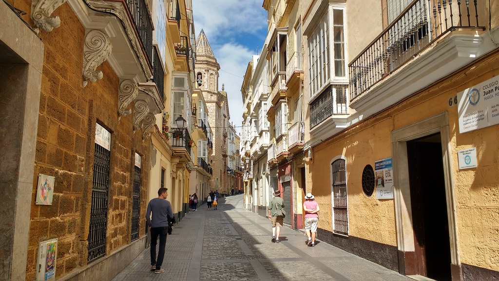 A street in Cadiz old town. The place reminded us a little of Palermo in Sicily, but it's far less frenetic here.