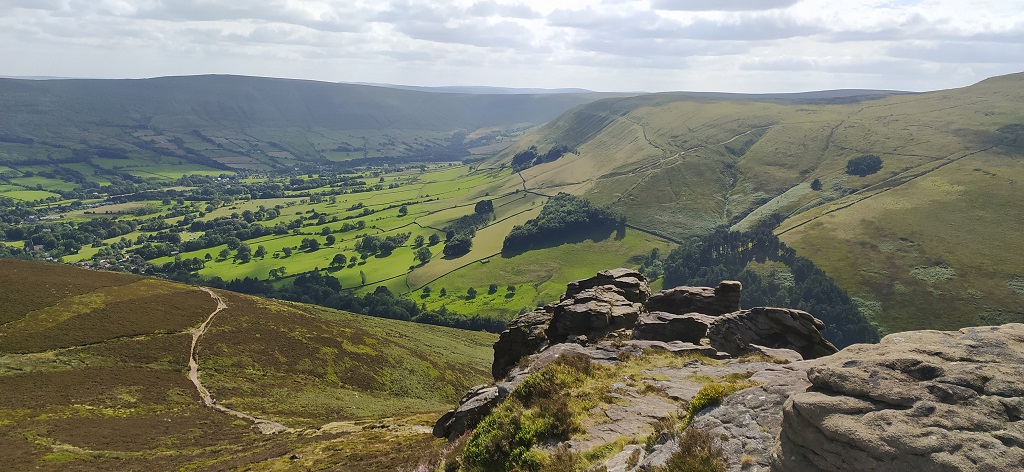 Looking down into the Edale Valley