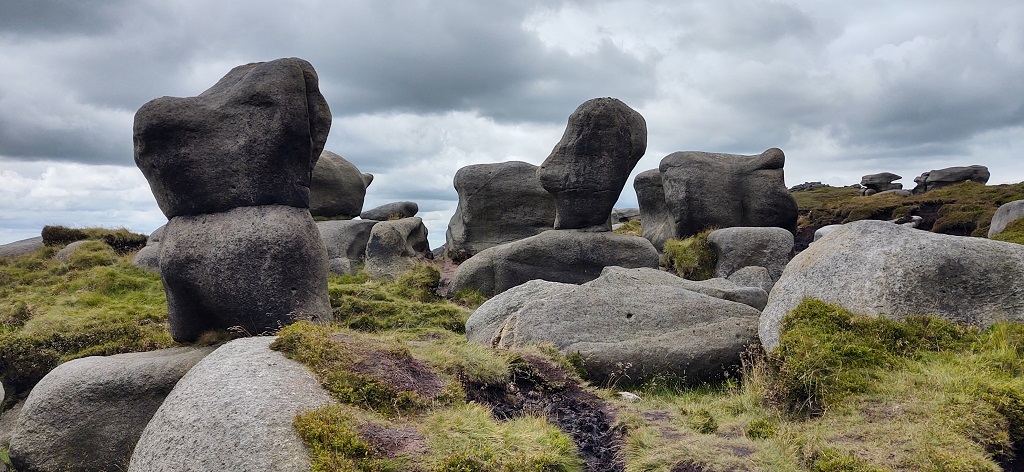 Rock formations said to resemble animals near Edale