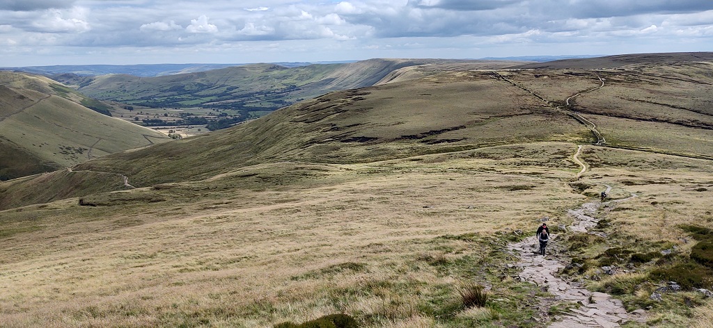 Crossing moorland around the end of Edale