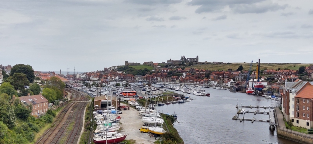 View of the Esk and Whitby from the A171 Bridge