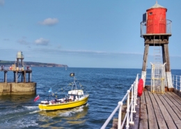 yellow boat trip at Whitby