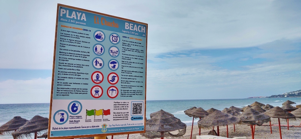 Covid beach rules Nerja