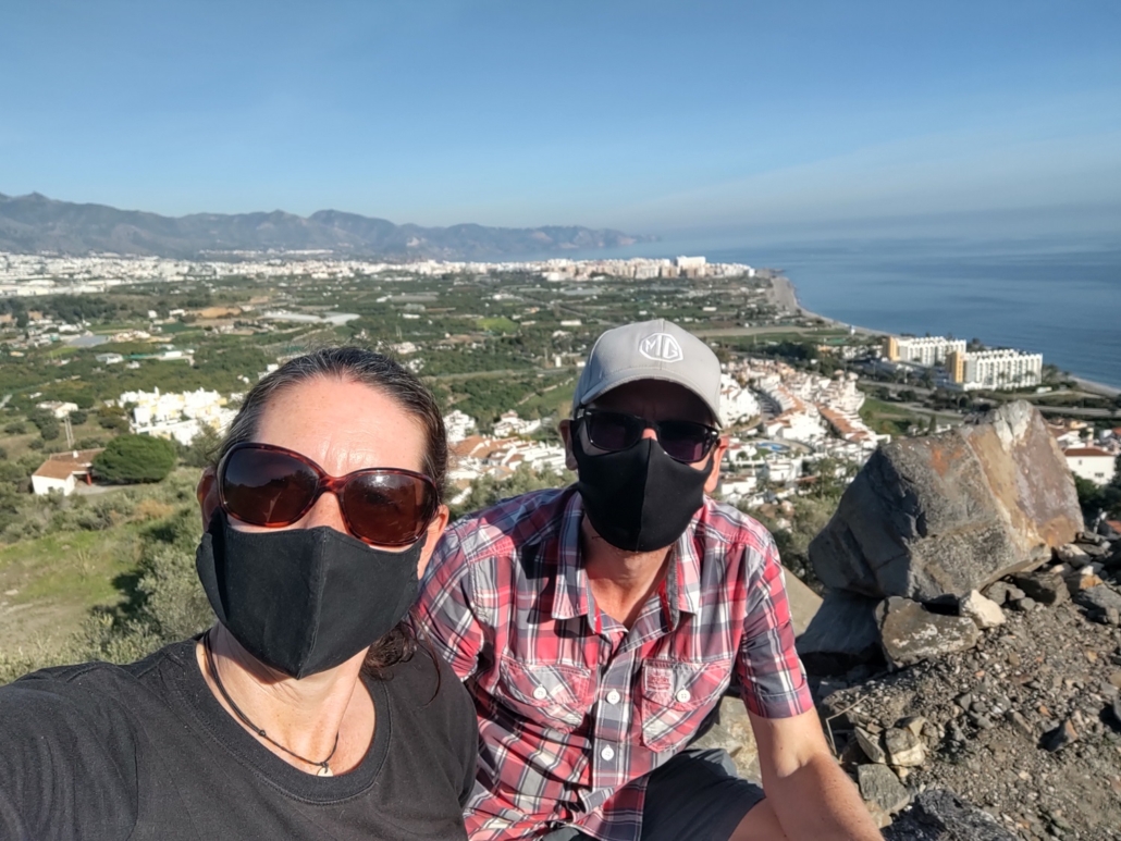 Facemasks at Nerja, Costa Del Sol, Spain Winter 2020 2021