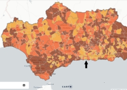 covid map of Andalusia Spain