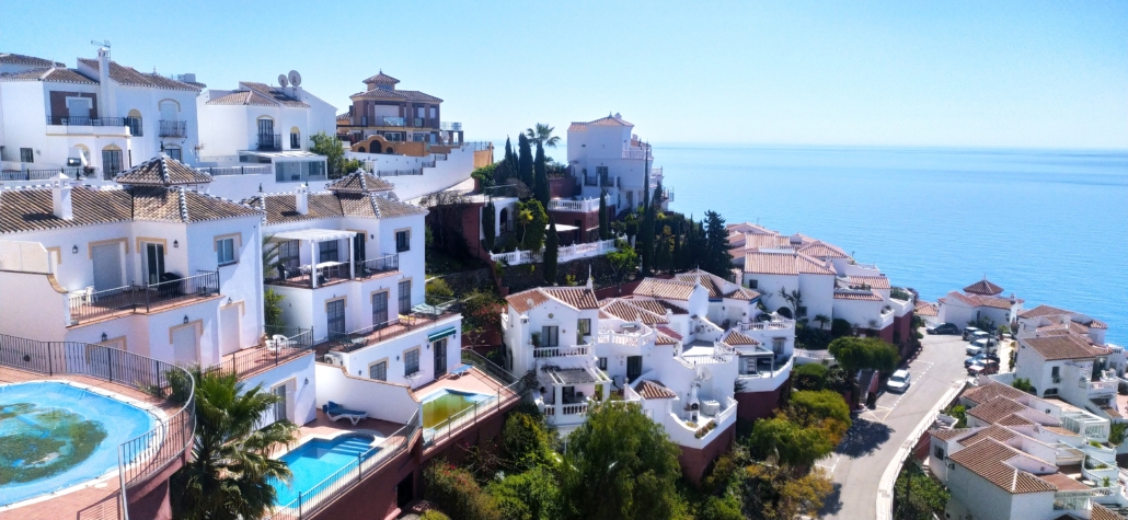 The luxury villa complexes around Nerja have incredible views, but are sadly pretty much empty at the moment.